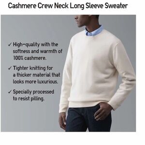 Uniqlo 100% Cashmere Crew Neck Sweater